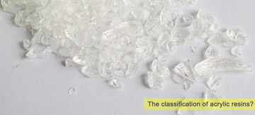 Quelle est la classification des résines acryliques ?
